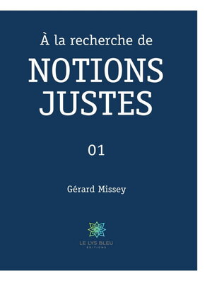 cover image of À la recherche de notions justes--Tome 1